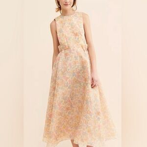 Selkie x Anthropologie Pinafore Puffy Floral Dress